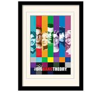 1art1 The Big Bang Theory Póster Signals Cuadro Enmarcado con Fine Passepartout | Cuadros De Pared | En Un Marco De Imagen 40x30 cm