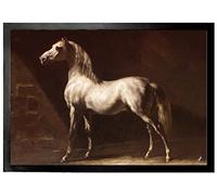 1art1 Theodore Géricault Grey Arab Horse, Before 1824 Felpudo Alfombra 70x50 cm