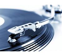 1art1 Tocadiscos Póster Impresión En Lienzo Estilo Retro III Cuadro En Bastidor De Camilla De Madera | Mural XXL | Imagen 80x60 cm