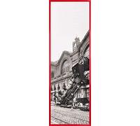 1art1 Trenes Póster Impresión Artística con Marco (Plástico) - Ruina del Tren En La Estación De Montparnasse, París, Francia, 1895 (91 x 30cm)