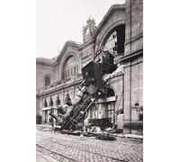 1art1 Trenes Póster Ruina del Tren En La Estación De Montparnasse, París, Francia, 1895 Póster Impresión Artística 180x120 cm