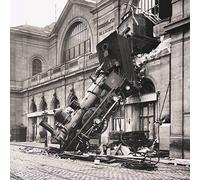 1art1 Trenes Póster Ruina del Tren En La Estación De Montparnasse, París, Francia, 1895 Póster Impresión Artística 40x40 cm