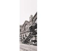 1art1 Trenes Póster Ruina del Tren En La Estación De Montparnasse, París, Francia, 1895 Póster Impresión Artística 91x30 cm
