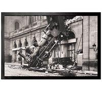 1art1 Trenes Ruina del Tren En La Estación De Montparnasse, París, Francia, 1895 Felpudo Alfombra 60x40 cm