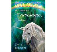 1art1 Unicornios Póster Unicorns Are Awesome, I Am Awesome, Therefore I Am A Unicorn Póster Impresión Artística 120x80 cm