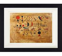 1art1 Vassili Kandinsky Póster Líneas De Signos, 1931 Cuadro Enmarcado con Fine Passepartout | Cuadros De Pared | En Un Marco De Imagen 40x30 cm