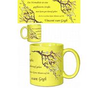 1art1 Vincent Van Gogh Almond Branches In Bloom with Quotation, In German Taza Foto 9x8 cm