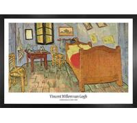 1art1 Vincent Van Gogh Cartel con Marco (Madera DM) - El Dormitorio En Arlés, 1889 (91 x 61cm)