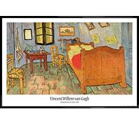 1art1 Vincent Van Gogh Cartel con Marco (Plástico) - El Dormitorio En Arlés, 1889 (91 x 61cm)