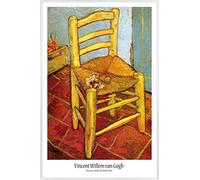 1art1 Vincent Van Gogh Cartel con Marco (Plástico) - Silla con Pipa De Vincent, 1888 (91 x 61cm)