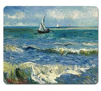 1art1 Vincent Van Gogh Paisaje Marino Cerca De Saintes-Maries-de-la-Mer, 1888 Alfombrilla para Ratón 23x19 cm