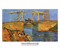 1art1 Vincent Van Gogh Póster El Puente De Langlois De Arles con Mujeres Lavando, 1888 Detalle Cartel 91x61 cm