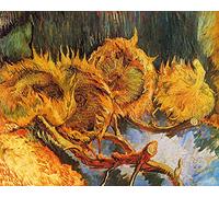 1art1 Vincent Van Gogh Póster Four Withered Sunflowers, 1887 Póster Impresión Artística 50x40 cm