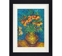 1art1 Vincent Van Gogh Póster Fritillaries En Un Florero De Cobre, 1887 Cuadro Enmarcado con Fine Passepartout | Cuadros De Pared | En Un Marco De Imagen 40x30 cm