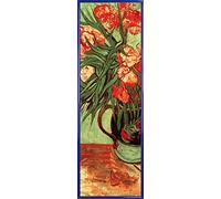 1art1 Vincent Van Gogh Póster Impresión Artística con Marco (Plástico) - Naturaleza Muerta, Vaso con Adelfas Y Libris, 1888 (91 x 30cm)
