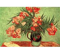 1art1 Vincent Van Gogh Póster Naturaleza Muerta, Vaso con Adelfas Y Libris, 1888 Póster Impresión Artística 120x80 cm