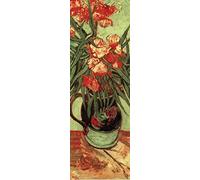 1art1 Vincent Van Gogh Póster Naturaleza Muerta, Vaso con Adelfas Y Libris, 1888 Póster Impresión Artística 158x53 cm