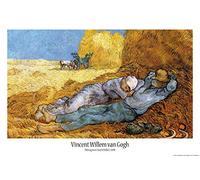 1art1 Vincent Van Gogh Póster Noon Rest from Work After Millet, 1889 Cartel 91x61 cm