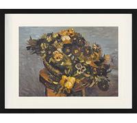 1art1 Vincent Van Gogh Póster Pandereta con Pensamientos, 1886 Cuadro Enmarcado con Fine Passepartout | Cuadros De Pared | En Un Marco De Imagen 80x60 cm