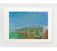 1art1 Vincent Van Gogh Póster Puente sobre El Sena En Asnieres, 1887 Cuadro Enmarcado con Fine Passepartout | Cuadros De Pared | En Un Marco De Imagen 40x30 cm