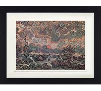 1art1 Vincent Van Gogh Póster Remembrance from The North, 1890 Cuadro Enmarcado con Fine Passepartout | Cuadros De Pared | En Un Marco De Imagen 40x30 cm