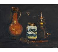 1art1 Vincent Van Gogh Póster Still Life with Coffee Mill, Pipe Case and Jug, 1884 Póster Impresión Artística 80x60 cm