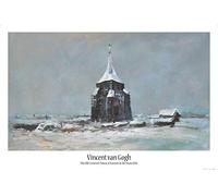 1art1 Vincent Van Gogh Póster The Old Cemetery Tower At Nuenen In The Snow, 1885 Cartel 91x61 cm
