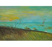 1art1 Vincent Van Gogh Póster XXL Factories Seen from A Hillside In Moonlight, 1887 Cartel 120x80 cm