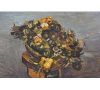 1art1 Vincent Van Gogh Póster XXL Pandereta con Pensamientos, 1886 Cartel 120x80 cm