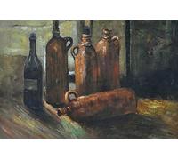 1art1 Vincent Van Gogh Póster XXL Still Life with Five Bottles, 1884 Cartel 120x80 cm