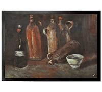 1art1 Vincent Van Gogh Still Life with Four Stone Bottles, Flask and White Cup, 1884 Felpudo Alfombra 70x50 cm