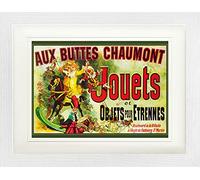 1art1 Vintage Póster Aux Buttes Chaumont, Jouets Et Objets Pour Étrennes, Jules Cheret, 1885 Cuadro Enmarcado con Fine Passepartout | Cuadros De Pared | En Un Marco De Imagen 40x30 cm