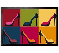 1art1 Zapatos Tacones Altos, Pop Art Felpudo Alfombra 60x40 cm