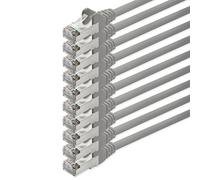 1aTTack, 10x Cables de red S/FTP, 2x RJ45, Cat 5, (50 cm), Gris 3599-X