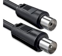 1aTTack 7117228 - Cable de conexión coaxial (5 m), Color Negro