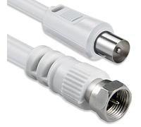 1aTTack 7117288 - Cable coaxial de 5 metros, blanco