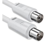 1aTTack 7507188 BK 250 - Cable de conexión coaxial (2,5 m), Color Blanco