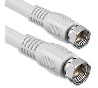 1aTTack - Cable coaxial para Antena (Conector coaxial F a Conector coaxial F, Doble apantallamiento, 75db 85db 100db 110 db 120 db 125 db) Sat weiß F-F 85db 7,5 Meter