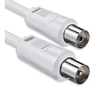 1aTTack - Cable coaxial para antena (conector coaxial F a conector coaxial F, doble apantallamiento, 75db 85db 100db 110 db 120 db 125 db)