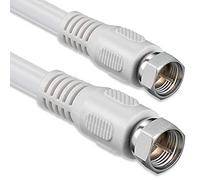 1aTTack - Cable coaxial para Antena (Conector coaxial F a Conector coaxial F, Doble apantallamiento, 75db 85db 100db 110 db 120 db 125 db) Sat weiß F-F 85db 1,5 Meter