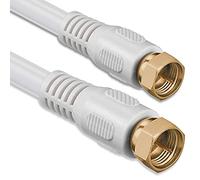 1aTTack - Cable coaxial para antena (conector coaxial F a conector coaxial F, doble apantallamiento, 75db 85db 100db 110 db 120 db 125 db) SAT blanco F-F gold 85db 3,5meter
