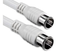 1aTTack - Cable coaxial para Antena (Conector coaxial F a Conector coaxial F, Doble apantallamiento, 75db 85db 100db 110 db 120 db 125 db) Sat weiß Quick 85db 3,5 Meter