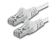 1aTTack - Cable de red FTP Cat 5e con 2 conectores RJ45 Blanco 15 m