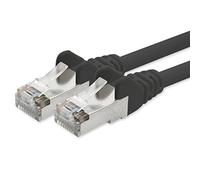 1aTTack - Cable de red SFTP con conectores RJ45 con apantallamiento (cat. 5, 10m), color negro