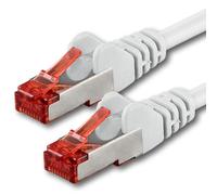 1aTTack - Cable de red SFTP PIMF con 2 conectores RJ45 de doble apantallamiento CAT 6 blanco 50 m