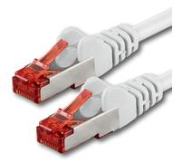 1aTTack - Cable de red SFTP PIMF con 2 conectores RJ45 de doble apantallamiento CAT 6 blanco 7 m