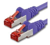 1aTTack - Cable de red SFTP PIMF con 2 conectores RJ45 de doble apantallamiento CAT 6 morado 10m