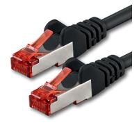 1aTTack - Cable de red SFTP PIMF con 2 conectores RJ45 de doble apantallamiento CAT 6 negro 50 m