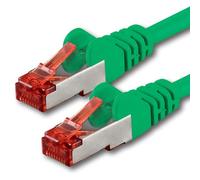 1aTTack - Cable de red SFTP PIMF con 2 conectores RJ45 de doble apantallamiento CAT 6 verde 2m
