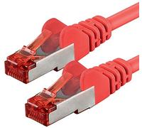 1aTTack - Cable de red SFTP PIMF con conectores RJ45 (doble apantallamiento, cat. 6, 3m), color rojo